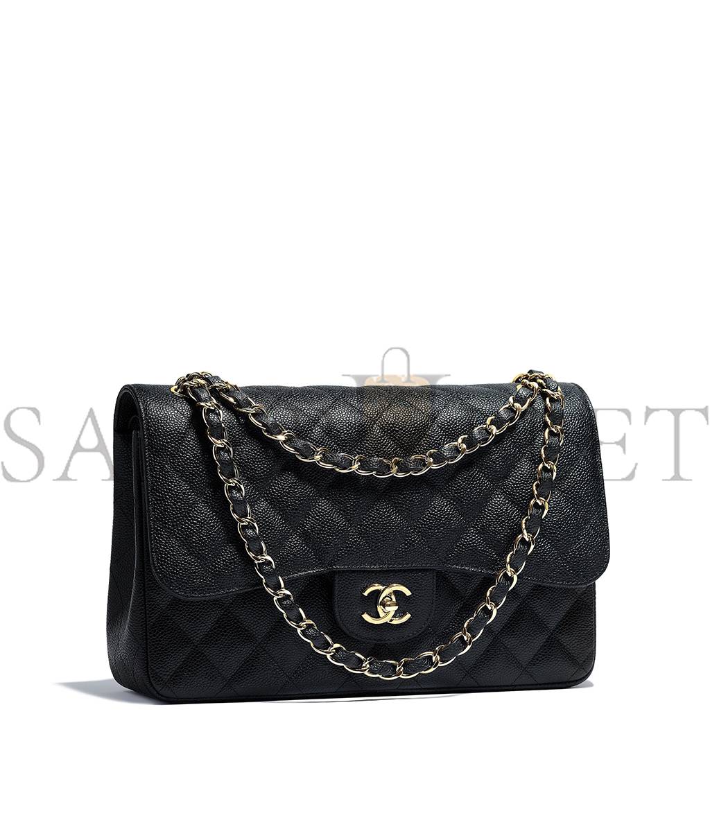 Ch*el large classic hangbag gold hardware a58600 y01864 c3906 (19.5*10*30cm)